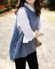 Casual Sleeveless Loose Solid Color Round-Neck Knitting Vest Outerwear