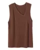 Asymmetric Solid Color Sleeveless V-Neck Vest Top