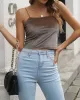 Solid Color Velvet Skinny Sleeveless Spaghetti-Neck Vest Top