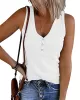 Pleated Solid Color Skinny Sleeveless V-Neck Vest Top