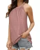 Hollow Solid Color Loose Sleeveless Round-Neck Vest Top