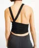 Back Cross Solid Color Skinny Sleeveless Vest Top