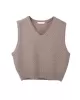 Solid Color Loose Sleeveless V-Neck Vest Top