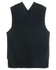 4 Colors V-Neck Simple Split-Side Sleeveless Knitted Vest