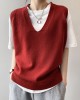 Simple 9 Colors V-Neck Loose Sleeveless Vest