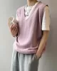 Simple 9 Colors V-Neck Loose Sleeveless Vest