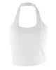 Simple Black&White Casual Sleeveless Halterneck Tanks