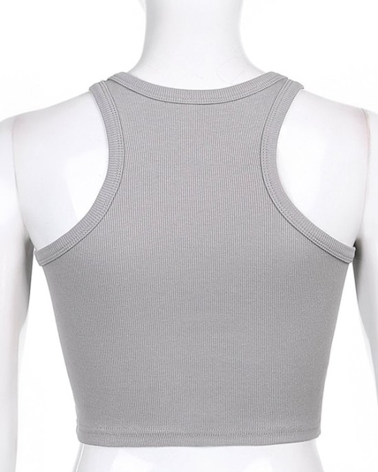 Solid Color Sleeveless Slim Sports Casual Tanks