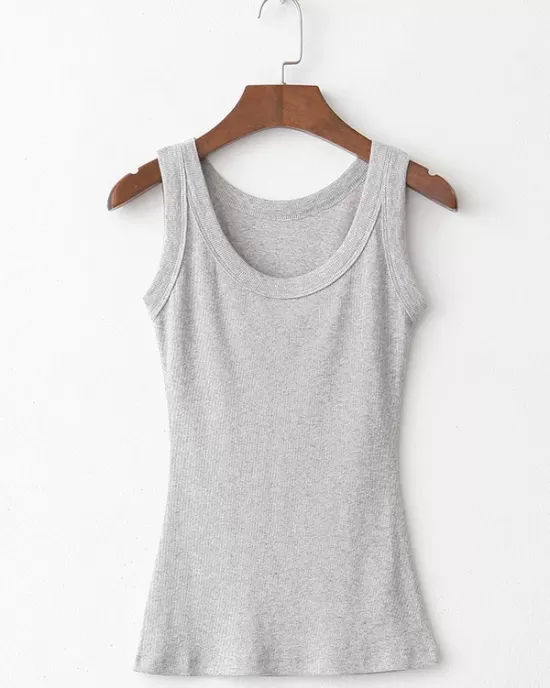 5 Colors Simple Solid Color Sleeveless Vest Top