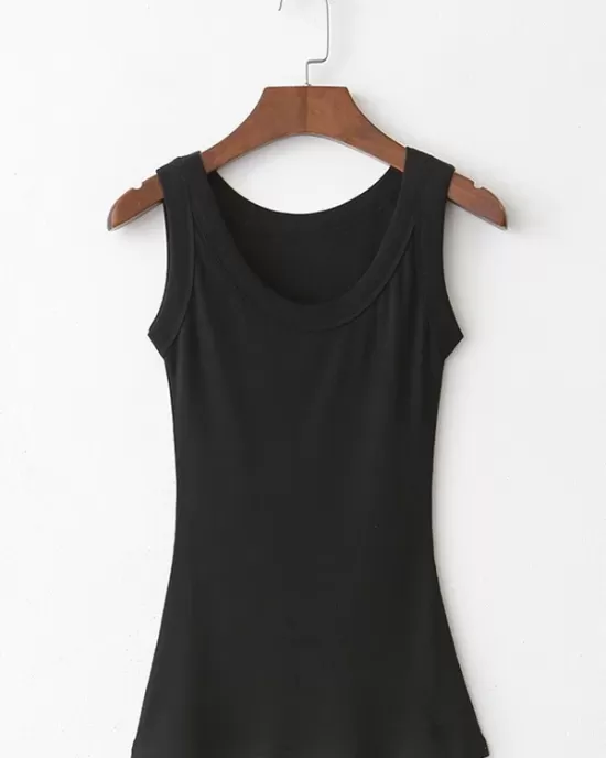 5 Colors Simple Solid Color Sleeveless Vest Top